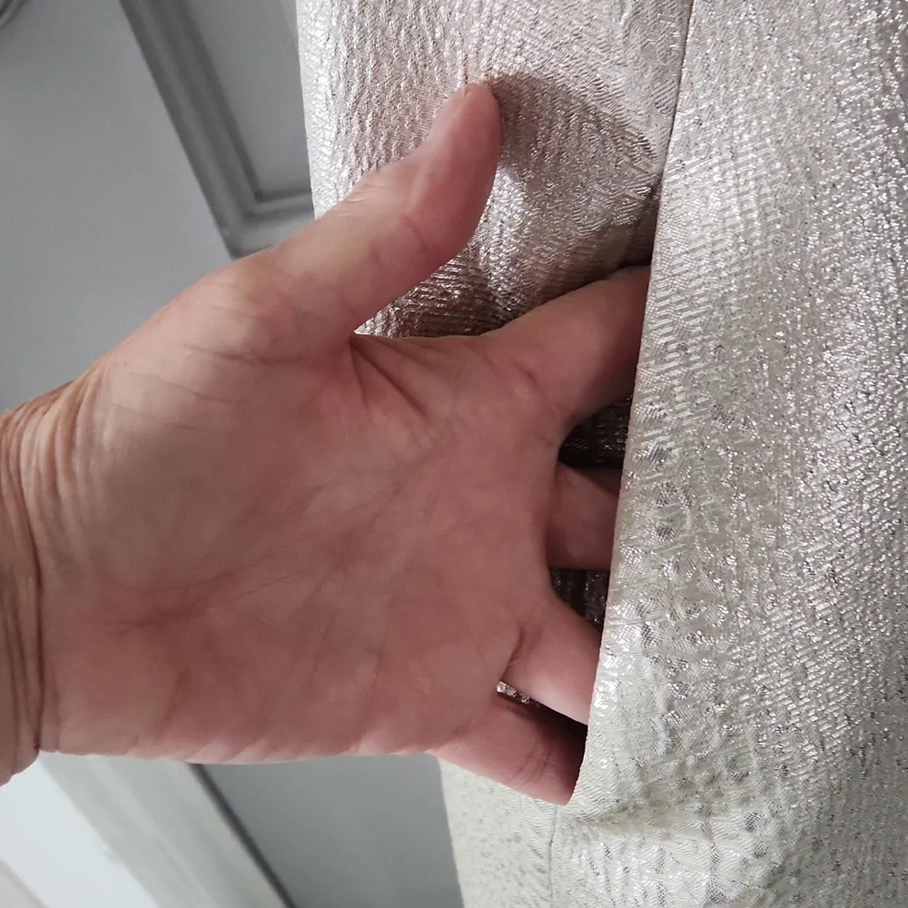 Anne Klein Shimmering Silver A-Line Mini Dress Sz. 16 NWT - Picture 5 of 9